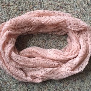 Charlotte Russe rose crocheted infinity scarf